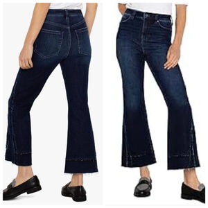 Liverpool Hannah Hi Rise Crop Flare Jeans Raw Hem 8